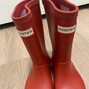 Red toddler Hunter rain boots